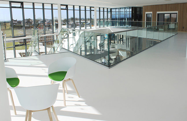 Flowcrete UK provide Menai Science Park with visually striking and stylised flooring solutions.